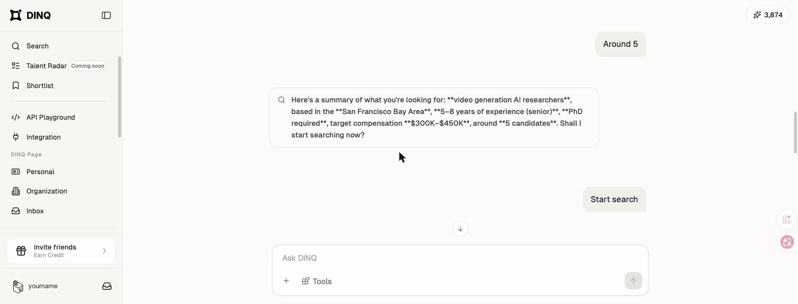 Final search prompt summary